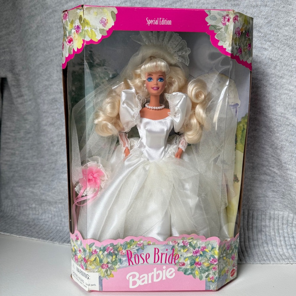 VTG Mattel Rose Bride Barbie Special Edition 1996 Wedding Doll 15987 in box